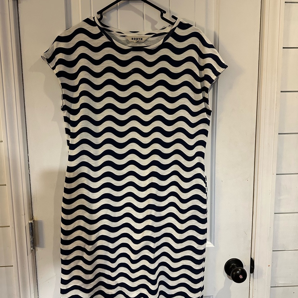 Boden Leah Jersey T Shirt Dress In French Navy 8R